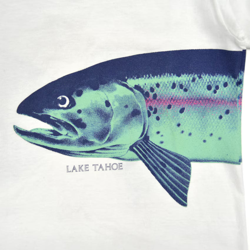 1980's Hanes LAKE TAHOE RAINBOW TROUT T-SHIRT ... L