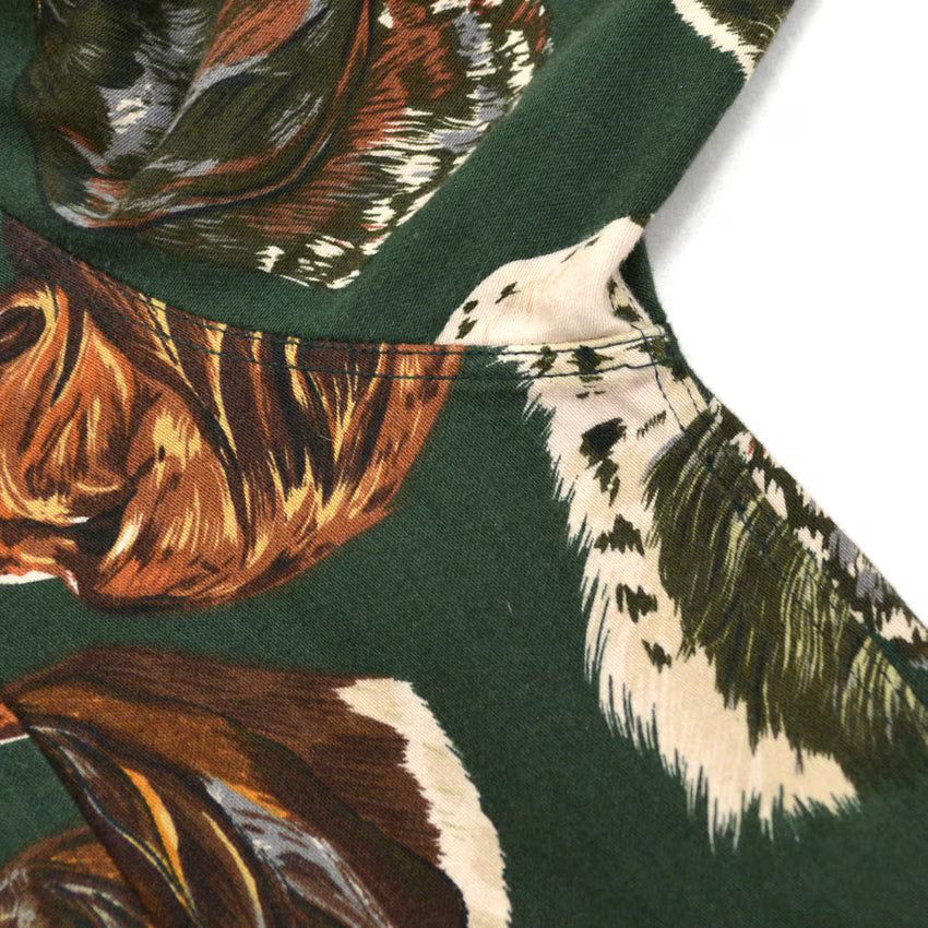 1980's BANANA REPUBLIC SAFARI & TRAVEL DOG PRINT SHIRT ... M