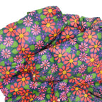 1970's GERRY HIPPIE FLOWER PATTERN ALL OVER PRINT DOWN JACKET...