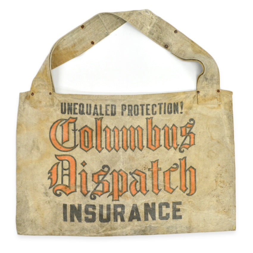 1940's~ Columbus Dispatch INSURANCE NEWS PAPER BAG...