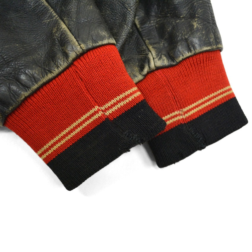 1950's LOWE & CAMPBELL BLACK AWARD JACKET... 42