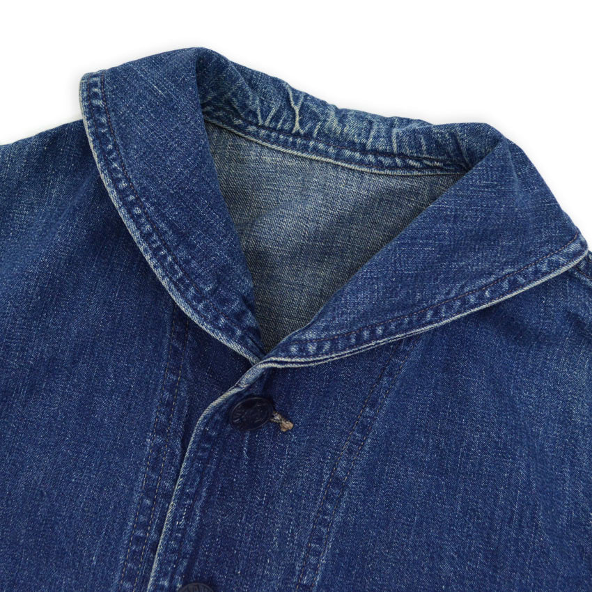 1940's USNAVY WW2 SHAWL COLLAR DENIM JACKET...