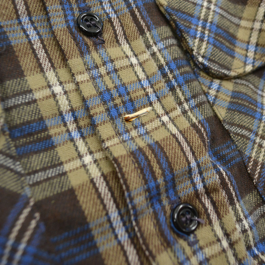 1980's DEADSTOCK FIVE BROTHER LIGHT FLANNEL SHIRT...M
