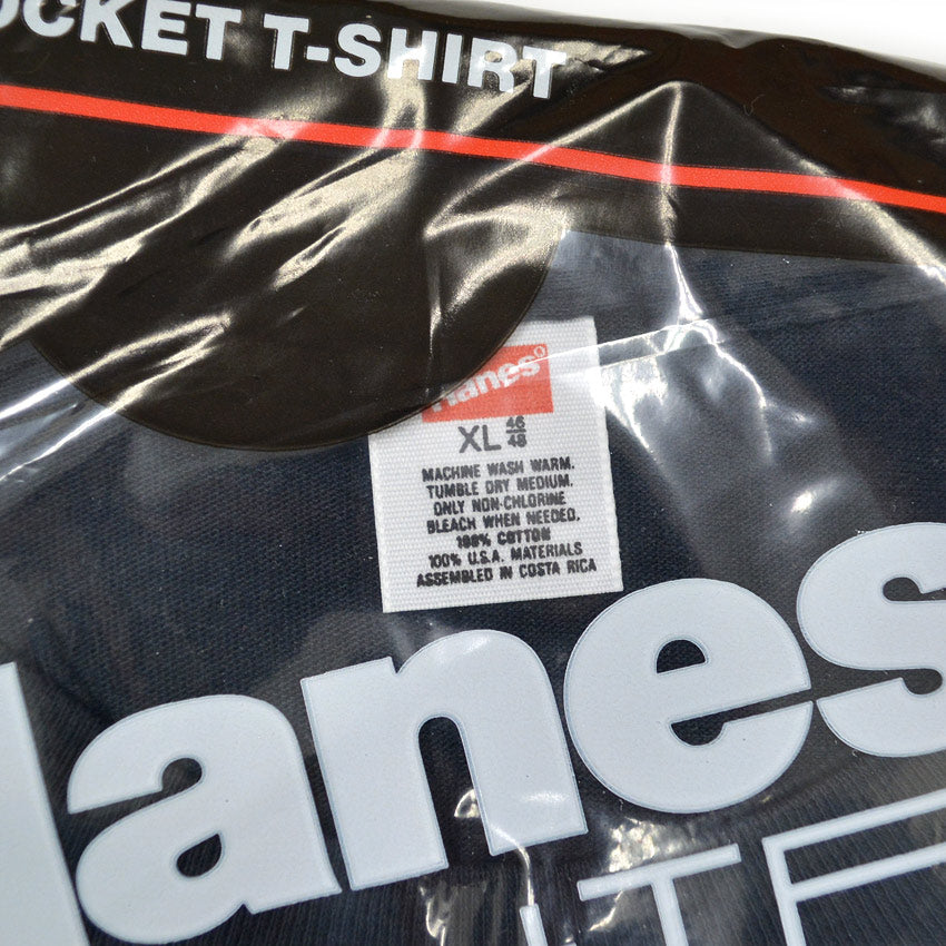 1986' Deadstock Hanes Pocket-T 黒 ... XL