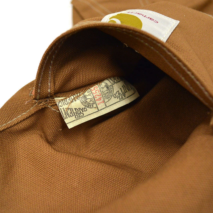 1970's Deadstock CARHARTT BROWN DUCK DOUBLE KNEE OVERALL...W38 L28