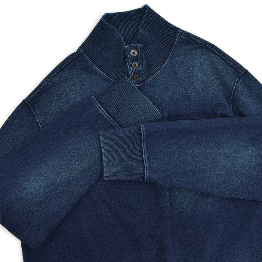 Polo by Ralph Lauren Indigo Dyed Hi Neck Sweat Shirt... XL