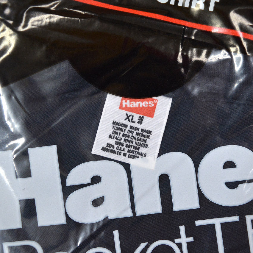 1986' Deadstock Hanes Pocket-T Black... XL