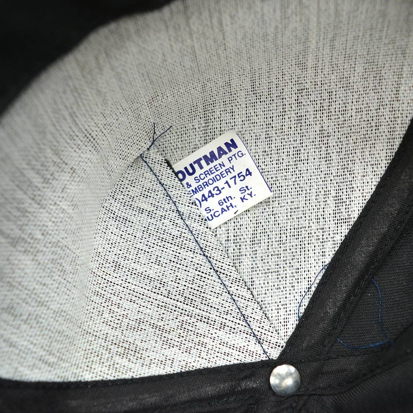 1980's Deadstock TROUTMAN CPE BLACK WORK CAP Made in USA...