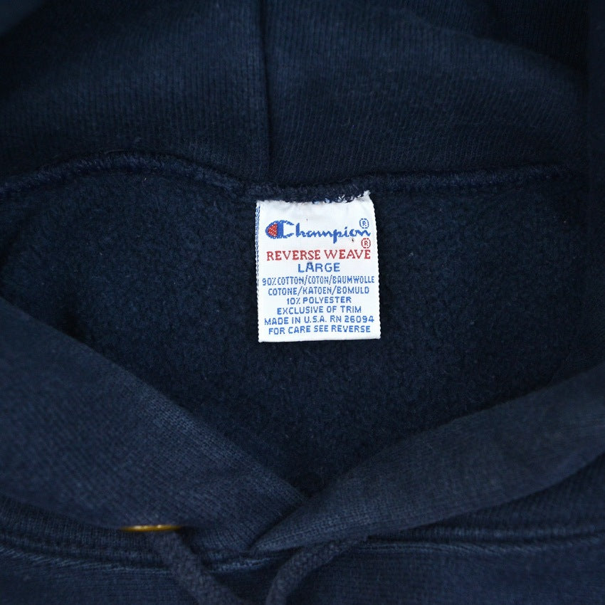 1990's CHAMPION REVERSE WEAVE PARKA NAVY ... L