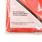 1980's Deadstock FRUIT OF THE LOOM POCKET-T RED... L