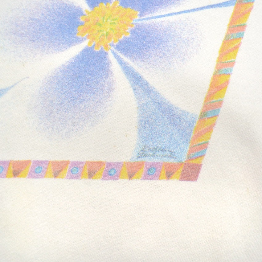 1990's Hanes BEEFY-T BOTANICAL ART T-SHIRT... L