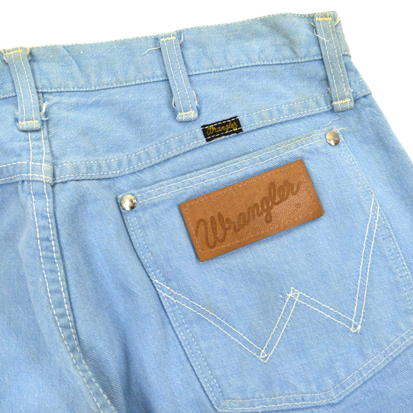 1960's Wrangler 22MWZ Sax Blue Denim Pants... W32 L28