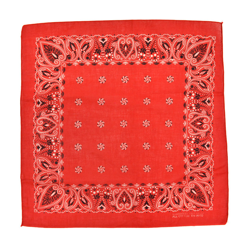 DEADSTOCK WAMCRAFT BANDANA RED PAISLEY ... Set of 3