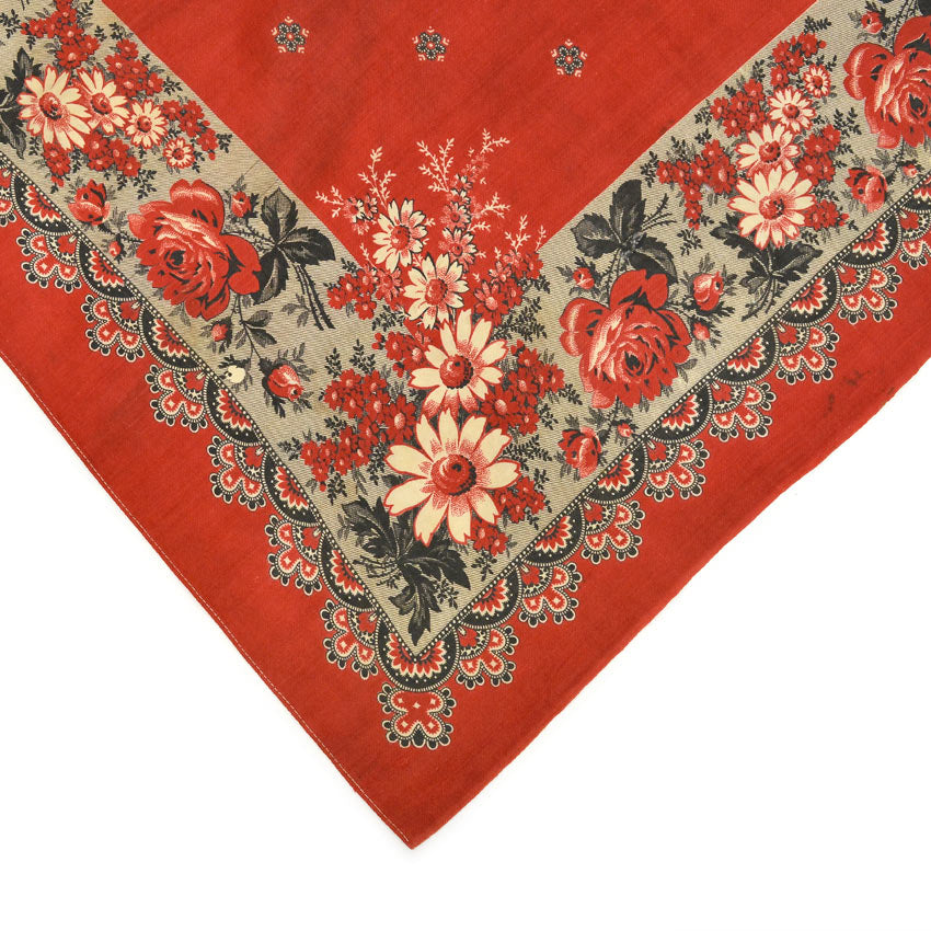 1880's~ ANTIQUE TURKEY RED BANDANA...