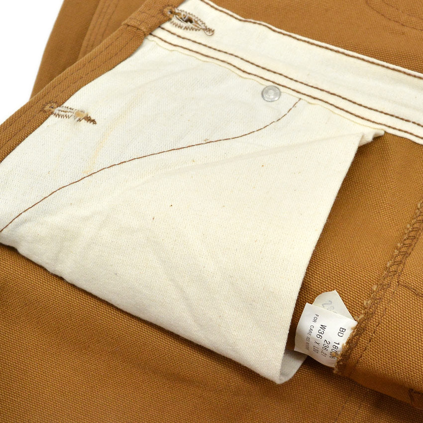 1990's DEADSTOCK KEY BROWN DUCK DOUBLE KNEE OVERALL... W36 L30