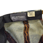 1980's PLAYBOY CHEMICAL WASH DENIM & LEATHER CAP ... FITS ALL