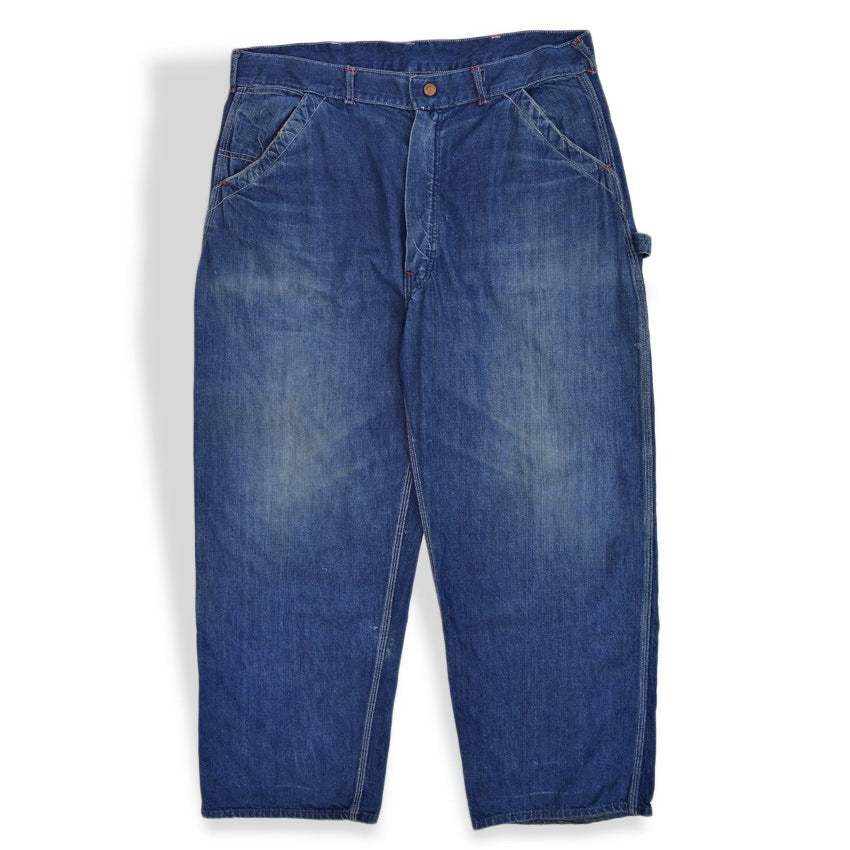 1950's~ AUTO BRAND DENIM PAINTER PANTS... W36 L29