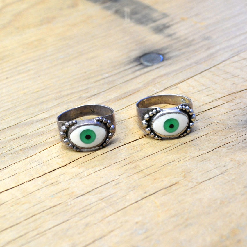 By eyeball silver ring...