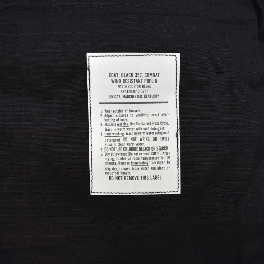 1990's DEADSTOCK USARMY BLACK 357 BDU JACKET... SMALL-SHORT