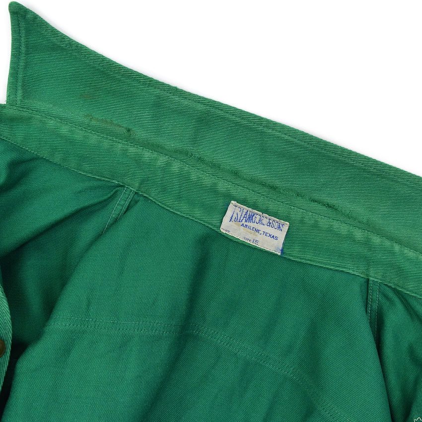 1940's〜 T.S.LANKFORD&SONS PHILLIP66 GREEN COTTON TWILL SHIRT ... 15