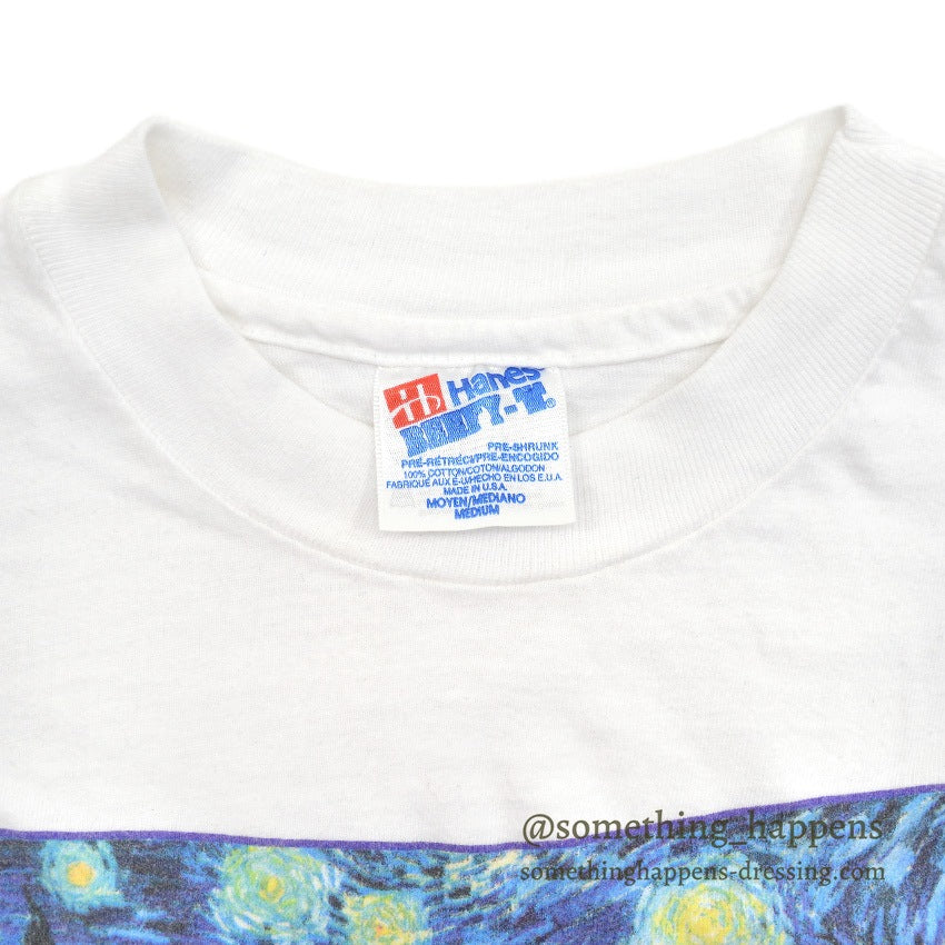 1990's HANES ゴッホ 星月夜 T-SHIRT ... M