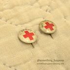 1910s-WW1 American Red Cross Pinback (Set of 2)