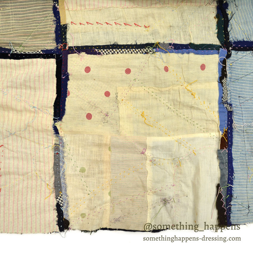 1920's OLD CRAZY PATCHWORK QUILT TOP ... 218cm×185cm