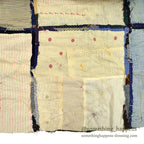 1920's OLD CRAZY PATCHWORK QUILT TOP ... 218cm×185cm