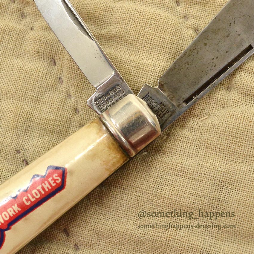 OLD KEY WORK CLOTHES ADVERTISING POCKET KNIFE...