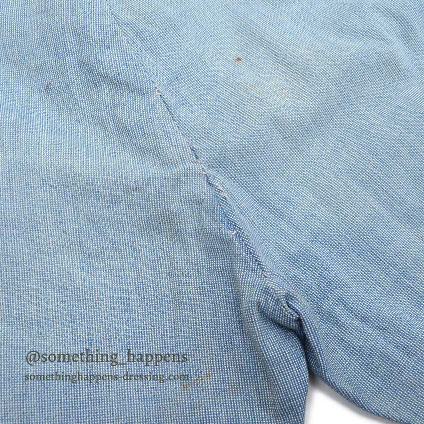 ~1940's PIN CHECK COTTON WORK TROUSERS...W35 L29