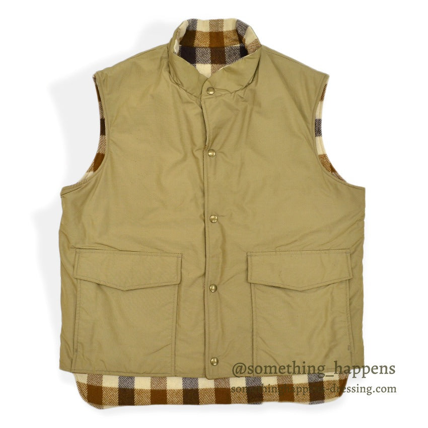 1970's L.L.BEAN REVERSIBLE VEST TAN ... L