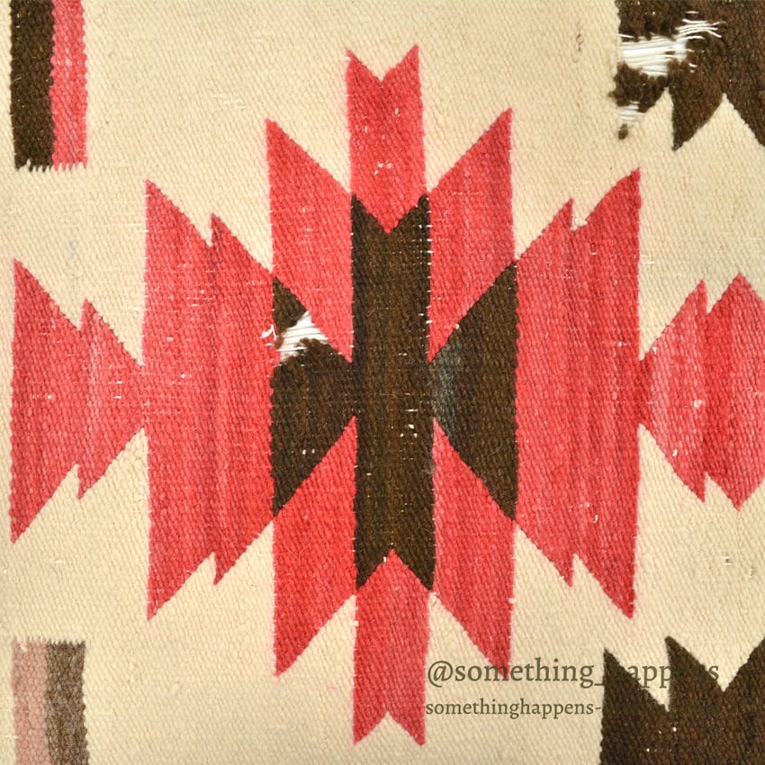 c.1940's NAVAJO RUG DIAMONDS PATTERN...94cm×42cm