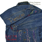 1970's Lee EMBROIDERY DENIM JACKET ... Fits like 44