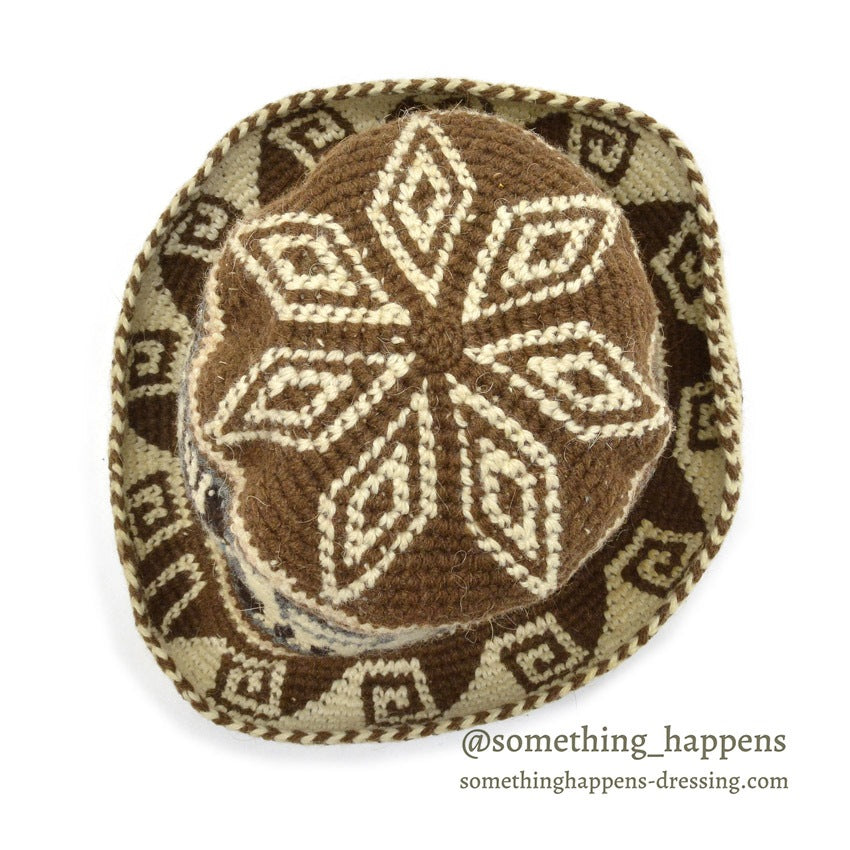 OLD ALPACA PATTERN KNIT HAT ...