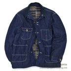 1950's UNKNOWN DENIM COVERALL BLANKET DARK... Fits like 36
