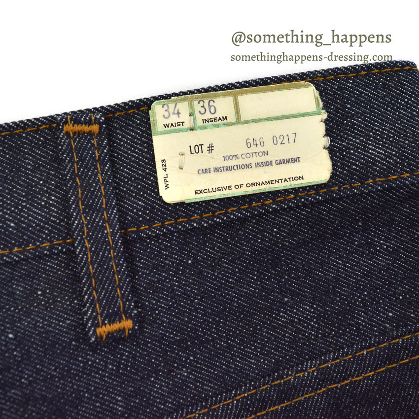 1970's DEADSTOCK LEVI'S 646 BIG-E DENIM PANTS... W34 L36