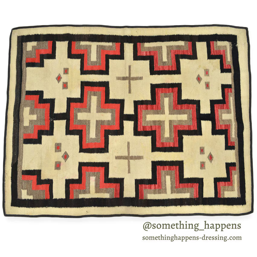 c.1930's NAVAJO RUG CROSS PATTERN... 170cm×133cm
