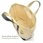 1980's L.L.BEAN ART PAINT BOAT AND TOTE NAVY ... MEDIUM