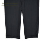 1960's~ EURO BLACK WOOL SLACKS...W32 L31
