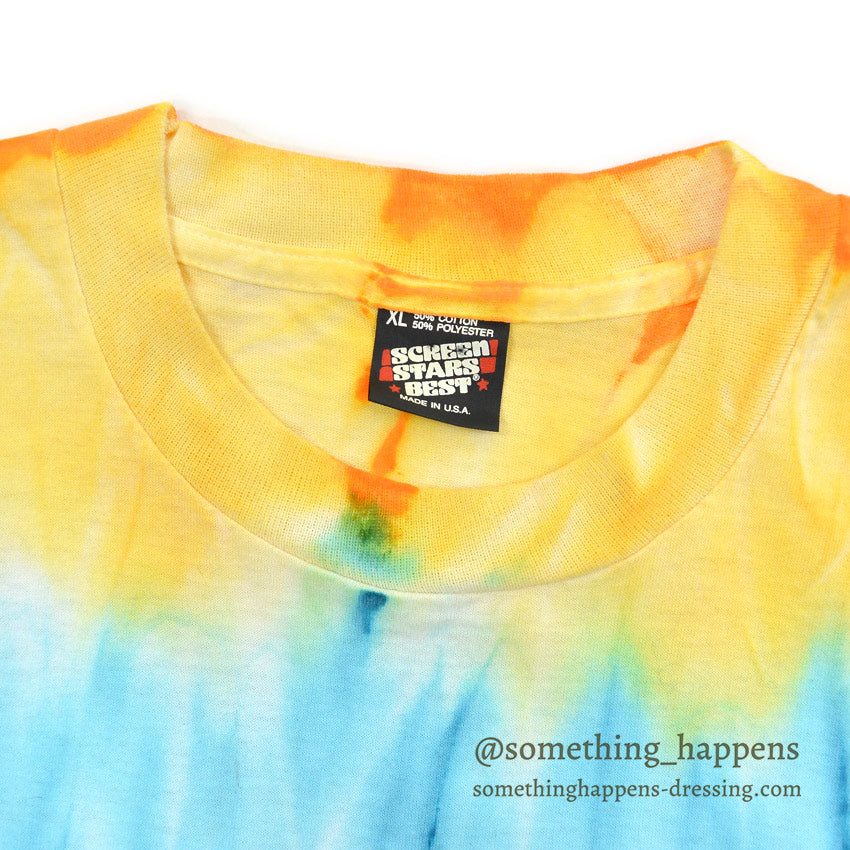 1990's SCREEN STARS BEST BORDER TIE DYE T-SHIRT ... XL