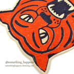 OLD TIGER CHAIN ​​STITCH EMBROIDERY PATCH...