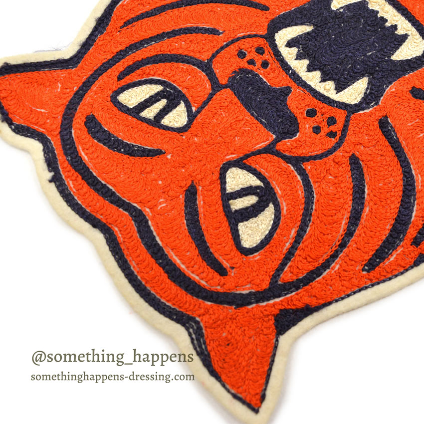 OLD TIGER CHAIN ​​STITCH EMBROIDERY PATCH...