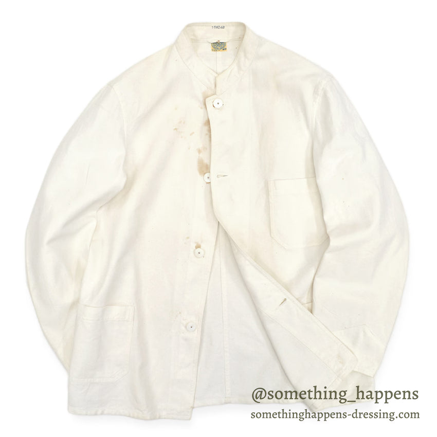 ~1930's ANGELICA JACKET CO. WHITE COVERALL CHANGE BUTTON... 40