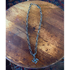 OLD NAVAJO SWASTIKA SILVER NECKLACE...