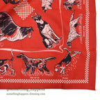 DEADSTOCK OLD HOUND DOG BANDANA CHECKERD FLAG...