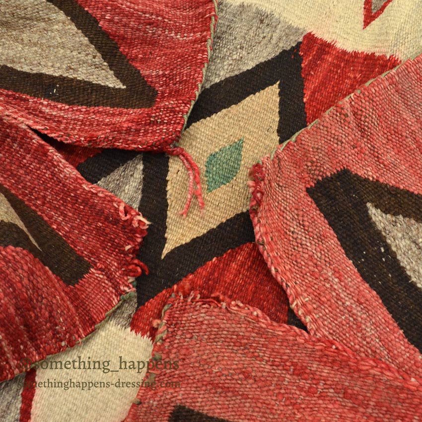 c.1940's NAVAJO RUG DIAMONDS & ZIGZAG PATTERN... 174cm/93cm