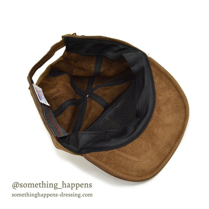 1980's ADVENTURE BOUND BROWN LEATHER CAP...