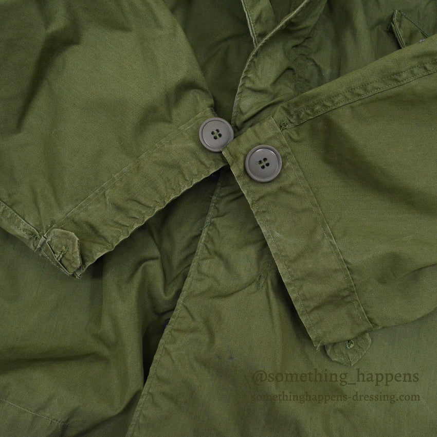 1960s US ARMY PARKA, MEN'S, M-65, Aluminum Zipper & USED LINER... M