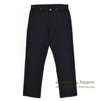 1970s UNKNOWN Piqué Black Tapered Pants... W31/L29