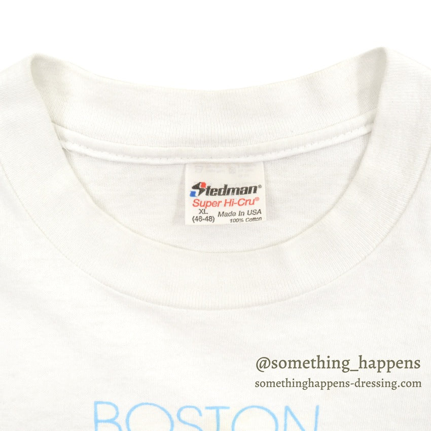 1980's〜 STEDMAN BOSTON FLORAL ART PRINT T-SHIRT ... XL